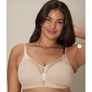 Playtex 18 Hour 40D  Silky Soft Smoothing Wirefree Bra 4803 Nude Breathable NEW